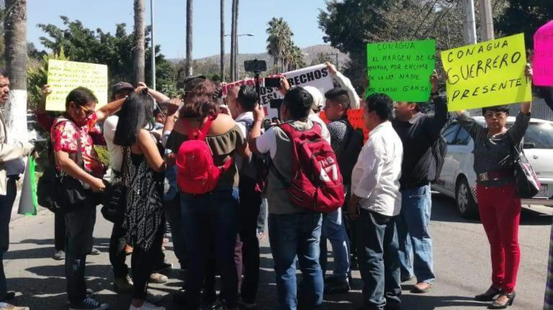 Bloqueo Conagua en Chilpancingo